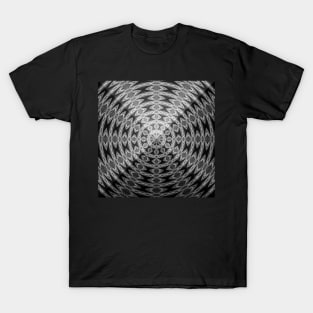 Sacred Geometry 3D Titanium Heart Pyramid Architecture T-Shirt